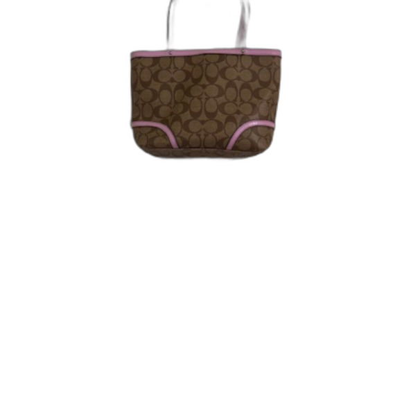 Coach Peyton Signature Coated Canvas & Pink Patent Leather Tote - Picture 2 of 5